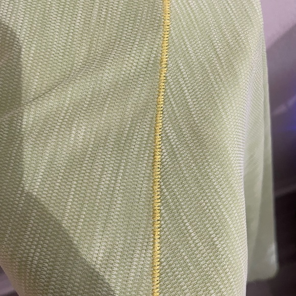 Bright Green Yellow Stitching Tommy Bahama Shirt With Logo Size Large - Picture 5 of 6